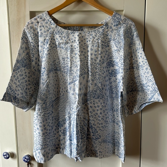 Boden Tops - Boden linen landscape top